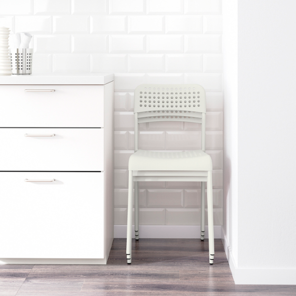 Set masă și scaune Ikea Melltorp/Adde Pătrată / PAL / White photo 3 Set masă și scaune Ikea Melltorp/Adde Pătrată / PAL / White photo 3