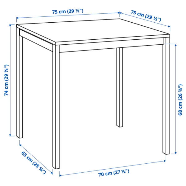 Set masă și scaune Ikea Melltorp/Adde Pătrată / PAL / White photo 7 Set masă și scaune Ikea Melltorp/Adde Pătrată / PAL / White photo 7