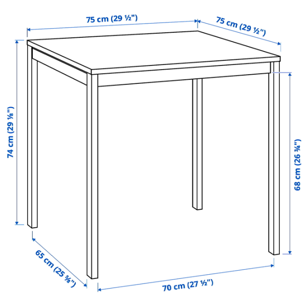 Set masă și scaune Ikea Melltorp/Adde Pătrată / PAL / White photo 7 Set masă și scaune Ikea Melltorp/Adde Pătrată / PAL / White photo 7