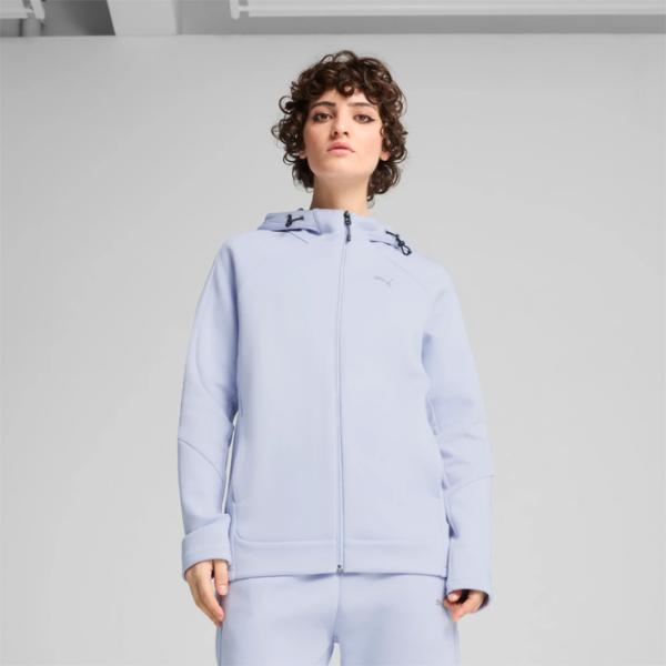 Hanorac pentru femei Puma Evostripe Full-Zip Hoodie Dk Cool Weather Toamnă - Iarnă / Abastru deschis photo 3