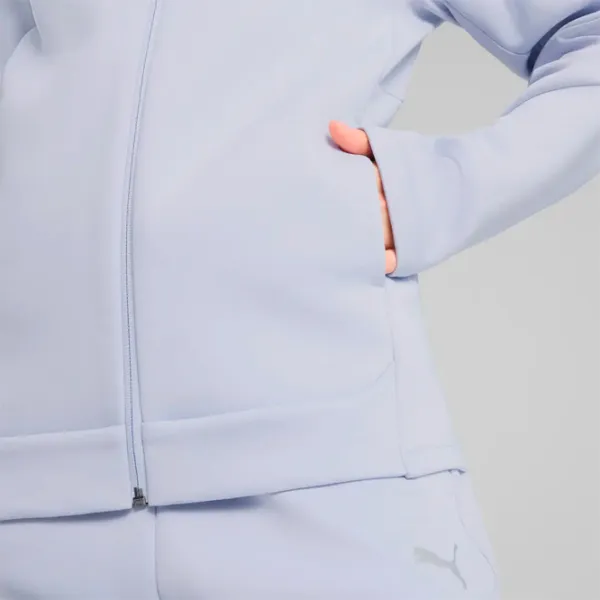 Hanorac pentru femei Puma Evostripe Full-Zip Hoodie Dk Cool Weather Toamnă - Iarnă / Abastru deschis photo 4