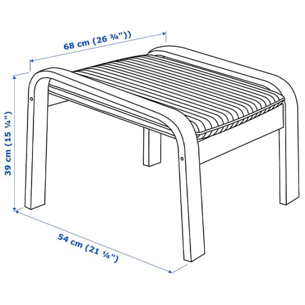 Fotoliu moale Ikea Poang Bleached oak veneer / Piele  photo 2