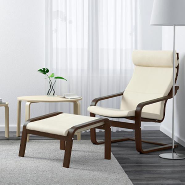 Fotoliu moale Ikea Poang Brown / Piele  photo 3 Fotoliu moale Ikea Poang Brown / Piele  photo 3