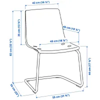Set masă și scaune Ikea Torsby/Tobias Dreptunghiulară / PAL / White photo 5