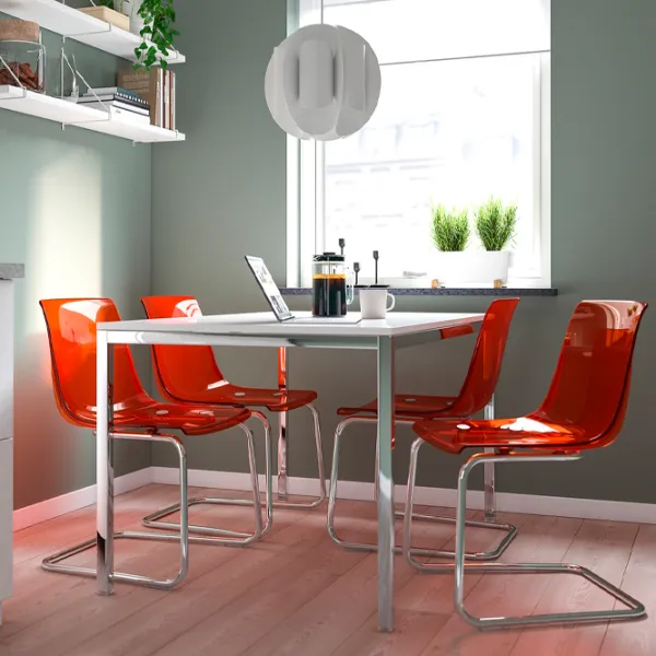 Обеденные стол со стульями Ikea Torsby/Tobias Прямоугольная / ДСП / Белый photo 8