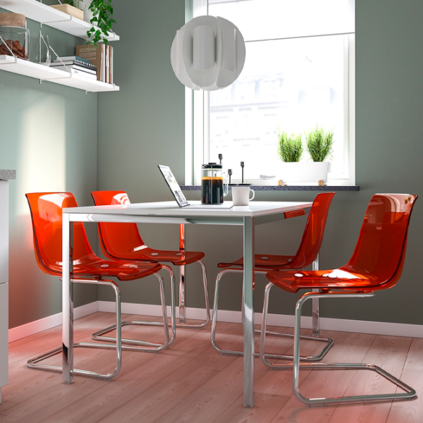 Обеденные стол со стульями Ikea Torsby/Tobias Прямоугольная / ДСП / Белый photo 8