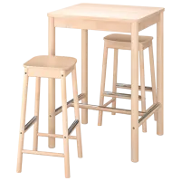 Обеденные стол со стульями Ikea Ronninge Квадратная / Дерево / Wood