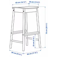 Set masă și scaune Ikea Ronninge Pătrată / Lemn / Wood photo 5