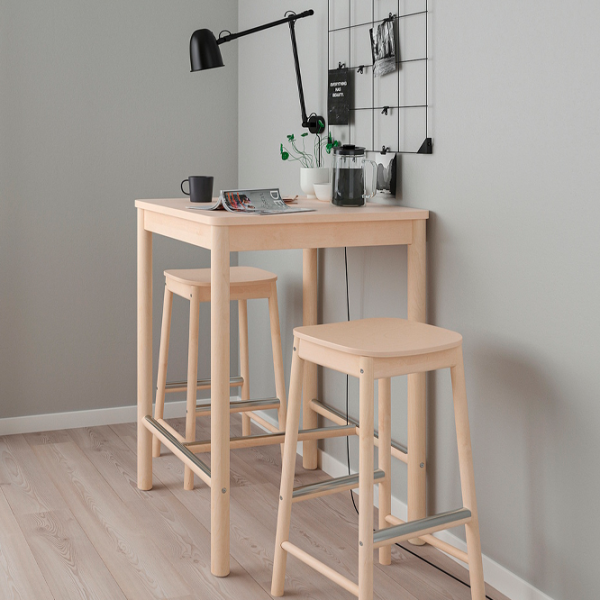 Обеденные стол со стульями Ikea Ronninge Квадратная / Дерево / Wood photo 6