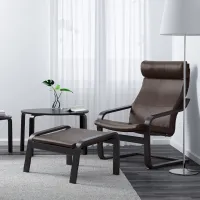 Fotoliu moale Ikea Poang Black / Stofă photo 2