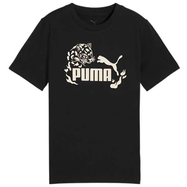 Футболка для девочек Puma Flaming Love Graphic Tee  / Черный photo 1