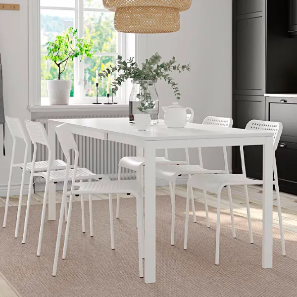 Set masă și scaune Ikea Vangsta/Adde Dreptunghiulară / PAL / White photo 9 Set masă și scaune Ikea Vangsta/Adde Dreptunghiulară / PAL / White photo 9