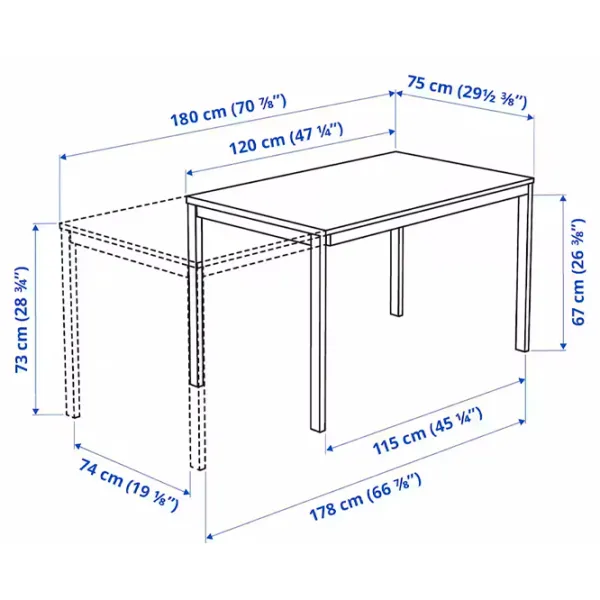 Set masă și scaune Ikea Vangsta/Adde Dreptunghiulară / PAL / White photo 10 Set masă și scaune Ikea Vangsta/Adde Dreptunghiulară / PAL / White photo 10