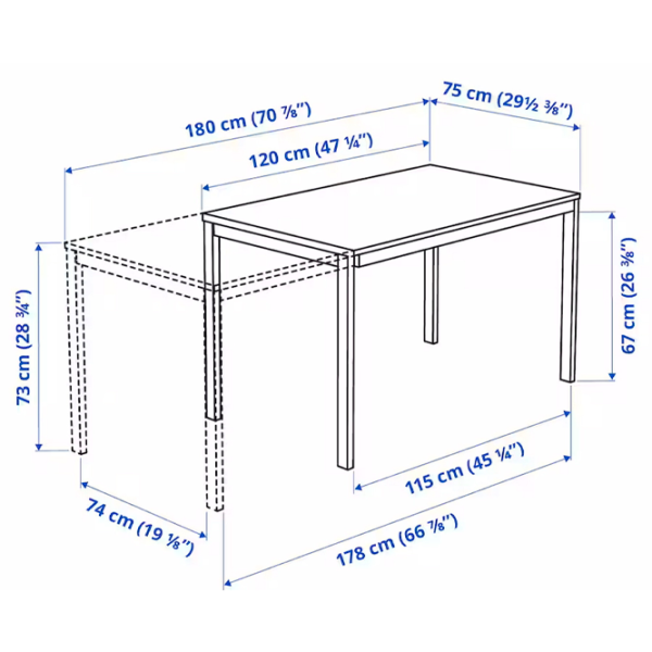 Set masă și scaune Ikea Vangsta/Adde Dreptunghiulară / PAL / White photo 10 Set masă și scaune Ikea Vangsta/Adde Dreptunghiulară / PAL / White photo 10