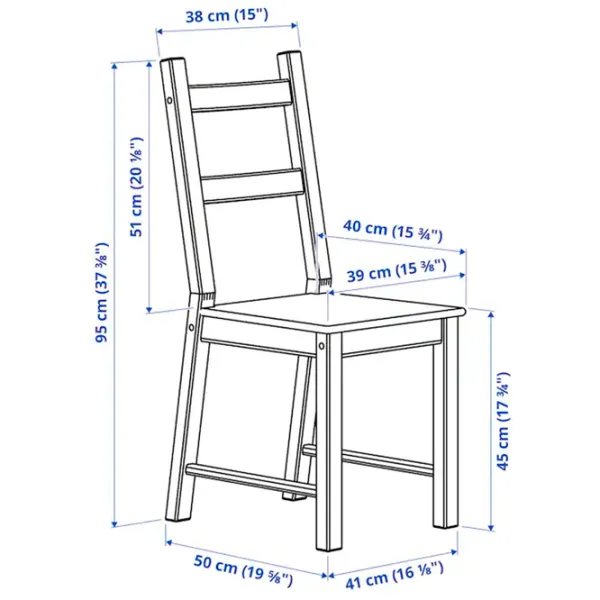 Set masă și scaune Ikea Ingo/Ivar Dreptunghiulară / Lemn / Wood photo 4