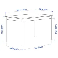 Set masă și scaune Ikea Ingo/Ivar Dreptunghiulară / Lemn / Wood photo 5