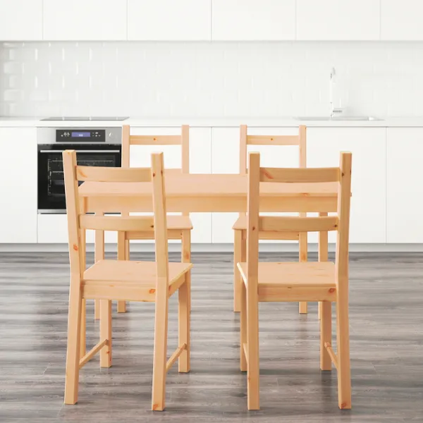Set masă și scaune Ikea Ingo/Ivar Dreptunghiulară / Lemn / Wood photo 6