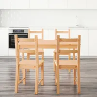 Set masă și scaune Ikea Ingo/Ivar Dreptunghiulară / Lemn / Wood photo 6