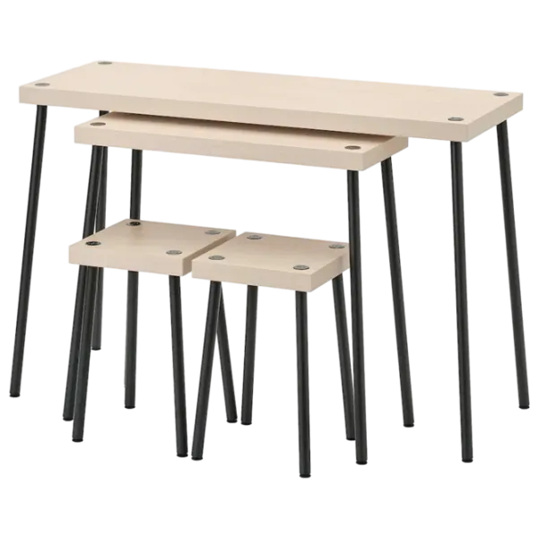 Обеденные стол со стульями Ikea Fridnas Прямоугольная / ДСП / Wood photo 1