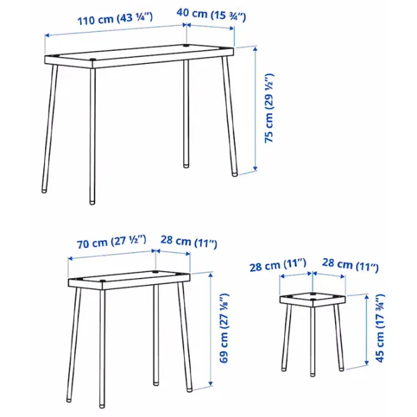 Обеденные стол со стульями Ikea Fridnas Прямоугольная / ДСП / Wood photo 6