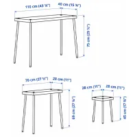 Set masă și scaune Ikea Fridnas Dreptunghiulară / PAL / Wood photo 6