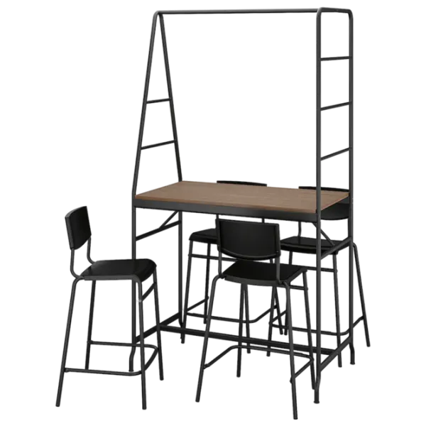 Set masă și scaune Ikea Haverud/Stig Dreptunghiulară / PAL / Brown photo 1