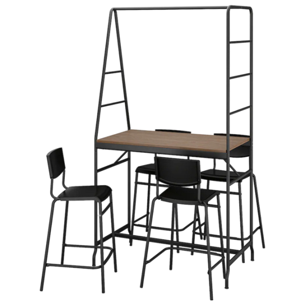 Set masă și scaune Ikea Haverud/Stig Dreptunghiulară / PAL / Brown photo 1