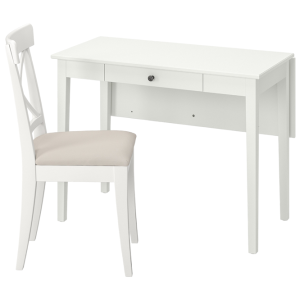 Обеденные стол со стульями Ikea Idanas/Ingolf/Hallarp Прямоугольная / ДСП / Белый photo 1 Обеденные стол со стульями Ikea Idanas/Ingolf/Hallarp Прямоугольная / ДСП / Белый photo 1
