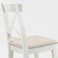 Set masă și scaune Ikea Idanas/Ingolf/Hallarp Dreptunghiulară / PAL / White photo 5