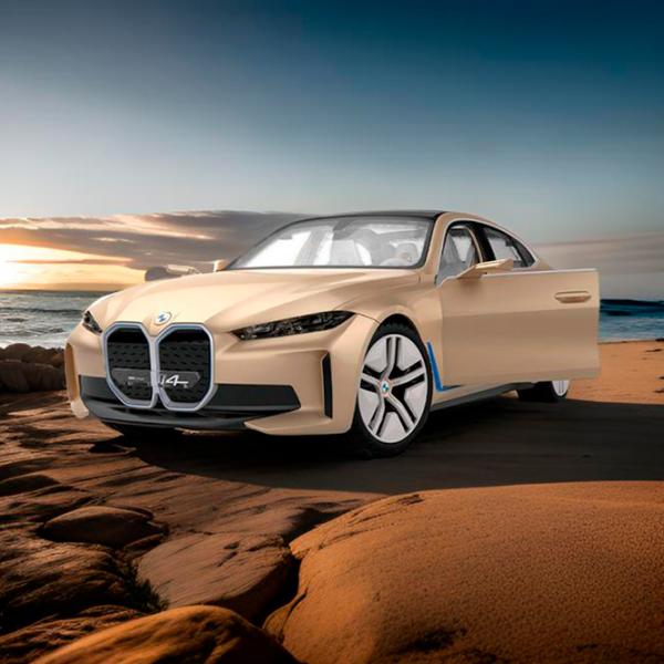 Mașină RC BMW i4 8600021298534 10 km/h / 2.4 GHz / Gray Cream photo 6