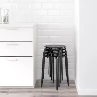 Set masă și scaune Ikea Melltorp/Marius Pătrată / PAL / White photo 3