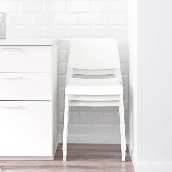 Set masă și scaune Ikea Vangsta/Teodores Dreptunghiulară / PAL / White photo 4