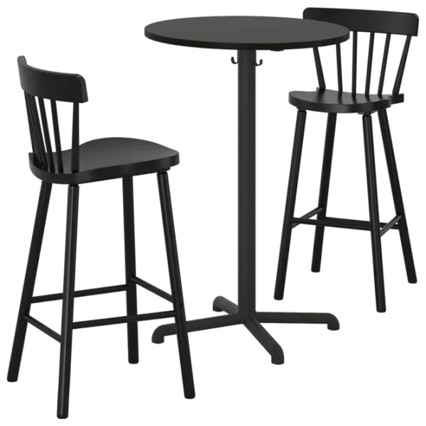 Обеденные стол со стульями Ikea Stensele/Norraryd Круглая / Дерево / Черный photo 1 Обеденные стол со стульями Ikea Stensele/Norraryd Круглая / Дерево / Черный photo 1