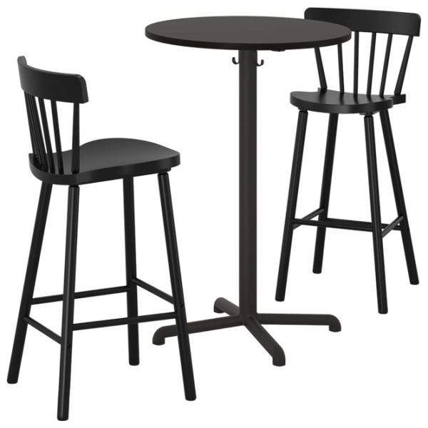 Обеденные стол со стульями Ikea Stensele/Norraryd Круглая / Дерево / Черный photo 1 Обеденные стол со стульями Ikea Stensele/Norraryd Круглая / Дерево / Черный photo 1