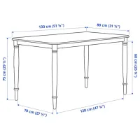 Set masă și scaune Ikea Danderyd/Ingolf Dreptunghiulară / PAL / Brown photo 6