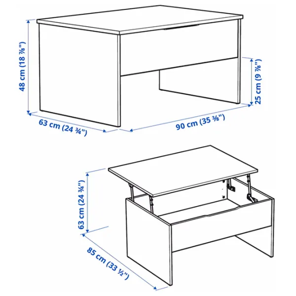 Măsuță de cafea Ikea Ostavall 5722197 White photo 6