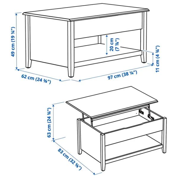 Măsuță de cafea Ikea Vitteryd 5722494 White photo 6