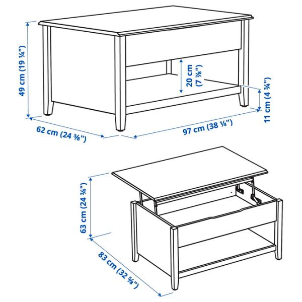 Măsuță de cafea Ikea Vitteryd 5722494 White photo 6