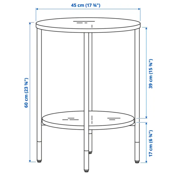 Măsuță de cafea Ikea Asperod 5290148 Black photo 5