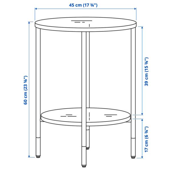 Măsuță de cafea Ikea Asperod 5290148 Black photo 5