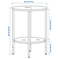 Журнальный столик Ikea Asperod 5290148 Черный photo 5