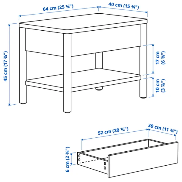 Măsuță de cafea Ikea Tonstad 5703658 Brown photo 5