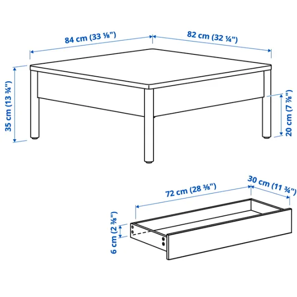 Măsuță de cafea Ikea Tonstad 5703659 Brown photo 5