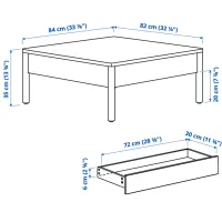 Măsuță de cafea Ikea Tonstad 5703659 Brown photo 5