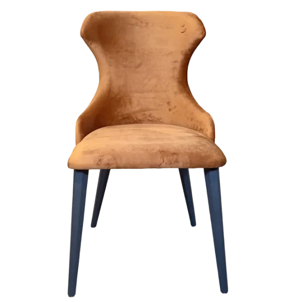 Кухонный стул Dogtas Lorenta  Бархат/ Оранжевый Черный photo 2