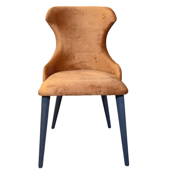 Кухонный стул Dogtas Lorenta  Бархат/ Оранжевый Черный photo 2