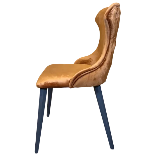 Кухонный стул Dogtas Lorenta  Бархат/ Оранжевый Черный photo 3