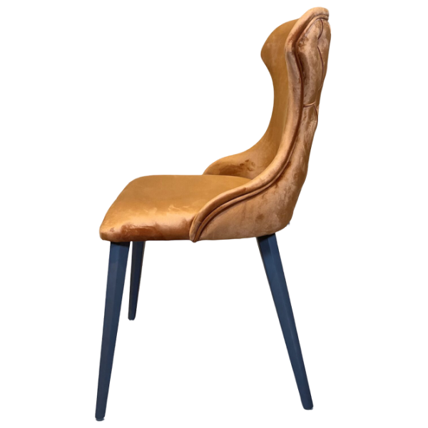 Кухонный стул Dogtas Lorenta  Бархат/ Оранжевый Черный photo 3