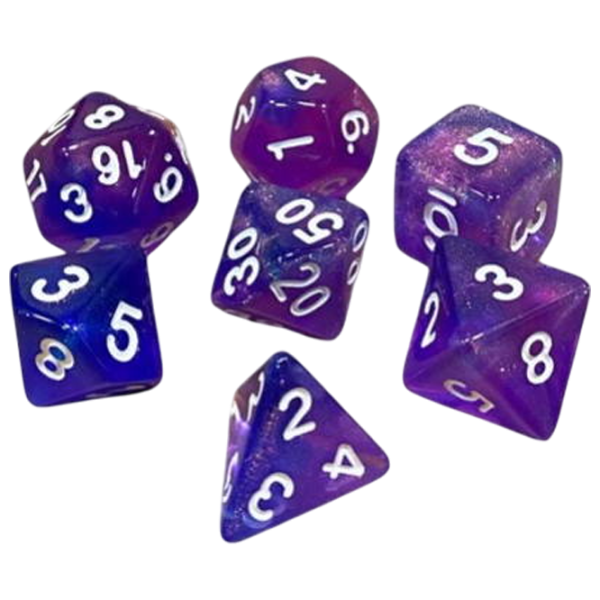 Настольная игра Games 7 Days Double Glitter 7 Dice 3+/ Набор кубиков photo 1