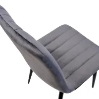 Scaun de bucătărie DecoPrim DC-90P N20 Catifea/ Gray Black photo 3